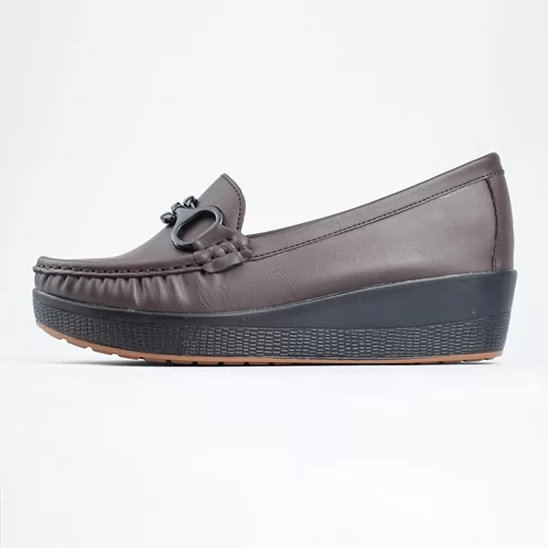 Mocassin compense pour femme 013 marron miniature